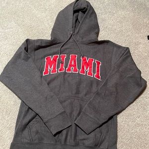 Miami of Ohio grey and red sweatshirt